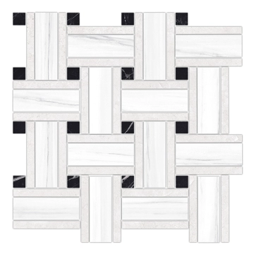 Dolomite Mosaico Basket M30DOLOBQ - Dolomite, Lappato campo pieno, 30x30cm, 9.00mm, Rectified