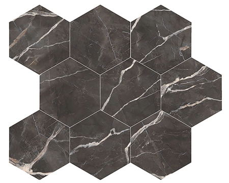 Calacatta Cenerino Mosaico Esagona M30CACEE - Calacatta Cenerino, Lappato campo pieno, 26x30cm, 9.00mm, Rectified