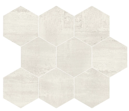 H24 Mosaico Esagona M30H2.WHE - White, Naturale, 26x30cm, 9.00mm, Not-rectified