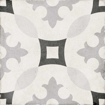 Art Nouveau 24417 - Karlsplatz Grey, Matt, 20x20cm, 9.00mm, Rectified