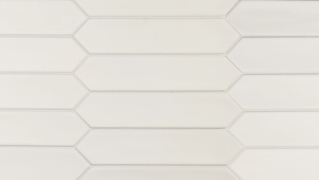 Lanse White, Matt, 5x25cm, 9.00mm, not-rectified