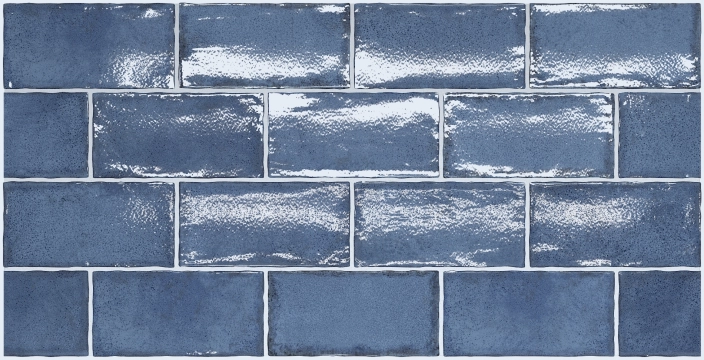 Altea Thistle Blue, Gloss, 7.5x15cm, 9.00mm, Rectified