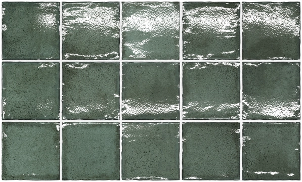 Altea Pine Green, Gloss, 10x10cm, 9.00mm, Rectified