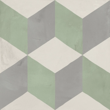 Terra.Art I392 - Cubo Sabbia/menta, Naturale, 20x20cm, 9.00mm, Rectified