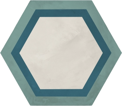 Terra.Art Esagona I413 - Cornice Oceano/cielo, Naturale, 25x21.6cm, 9.00mm, Rectified