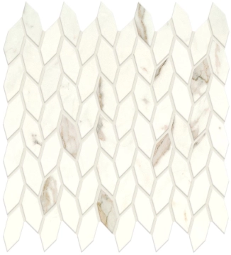 Marvel Shine Mosaico Twist A4WL - Calacatta Prestigio, Lucida, 12.01x12.01