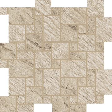 Tribeca Mosaico Basket Beige, Naturale, 30x30cm, 10.00mm, Not rectified