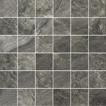 Tribeca Mosaico Monocolore Dark Grey, Naturale, 30x30cm, 10.00mm, Not rectified