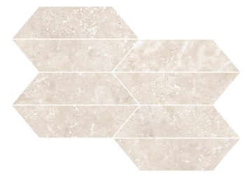 Realstone_travertino Mosaico Losanfa RCL9 - Cross Bianco, Matt, 29.4x40.7cm, 9.00mm, Rectified