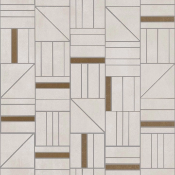 Resina Mosaico Forme R7LQ - Grigio, Matt, 15.75x16.93