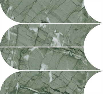 Incanto Mosaico R9CG - Verde Antigua, Glossy, 28.1x31cm, 10.00mm, not-rectified