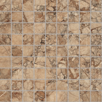 Incanto Mosaico R95V - Breccia Pernice, Glossy, 30x30cm, 10.00mm, not-rectified