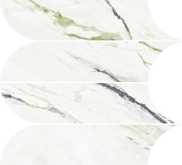 Incanto Mosaico RCKW - Calacatta Green, Glossy, 28.1x31cm, 10.00mm, not-rectified