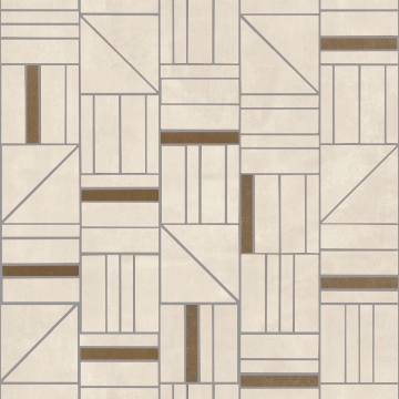Resina Mosaico Forme R7LM - Avorio, Matt, 40x43cm, 6.00mm, not-rectified