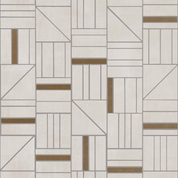 Resina Mosaico Forme R7LQ - Grigio, Matt, 40x43cm, 6.00mm, not-rectified
