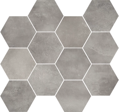 Basic Esagonetta 302906 - Grey, Naturale, 30x34cm, 9.50mm, Rectified