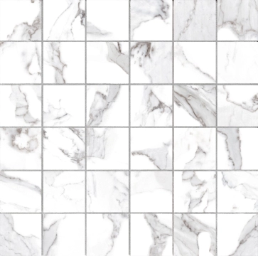Calacatta Vintage Mosaico 5x5 Calacatta Vintage, Satin, 30x30cm, 10.00mm, Rectified