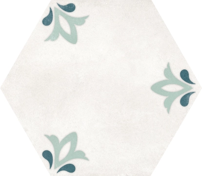 Hexagon Lily 00ZESC0 - White, Naturale, 25x22cm, 9.00mm, Not rectified