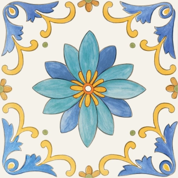Marechiaro Decoro 03R2004 - Amalfi, Lucido, 20.3x20.3cm, 8.50mm, not-rectified