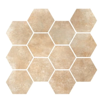 Terre Etrusche Mosaico Esagonetta 00BHE80 - Lazio, Naturale, 35x38cm, 9.00mm, not-rectified