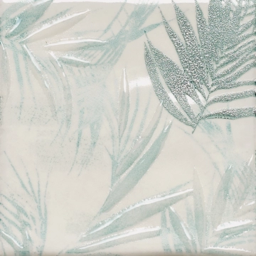 Clay Flower 00G1D05 - Ocean Aqua, Naturale, 10x10cm, 9.00mm, not-rectified