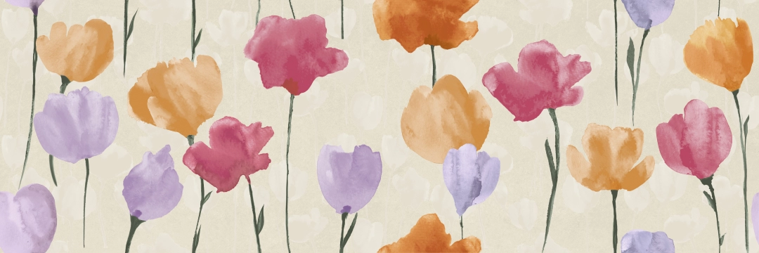 Sense Inserto A522011 - Tulips, Matt, 30x90cm, 8.50mm, Rectified