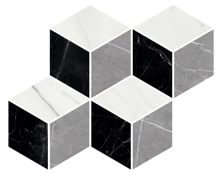 Posh Mosaico Cube 0422028 - Mix, Matt, 30x35cm, 10.00mm, Rectified