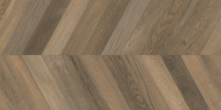 Sajonia Chevron 54SJ97R - Nogal, Matt, 45x90cm, 10.00mm, Rectified