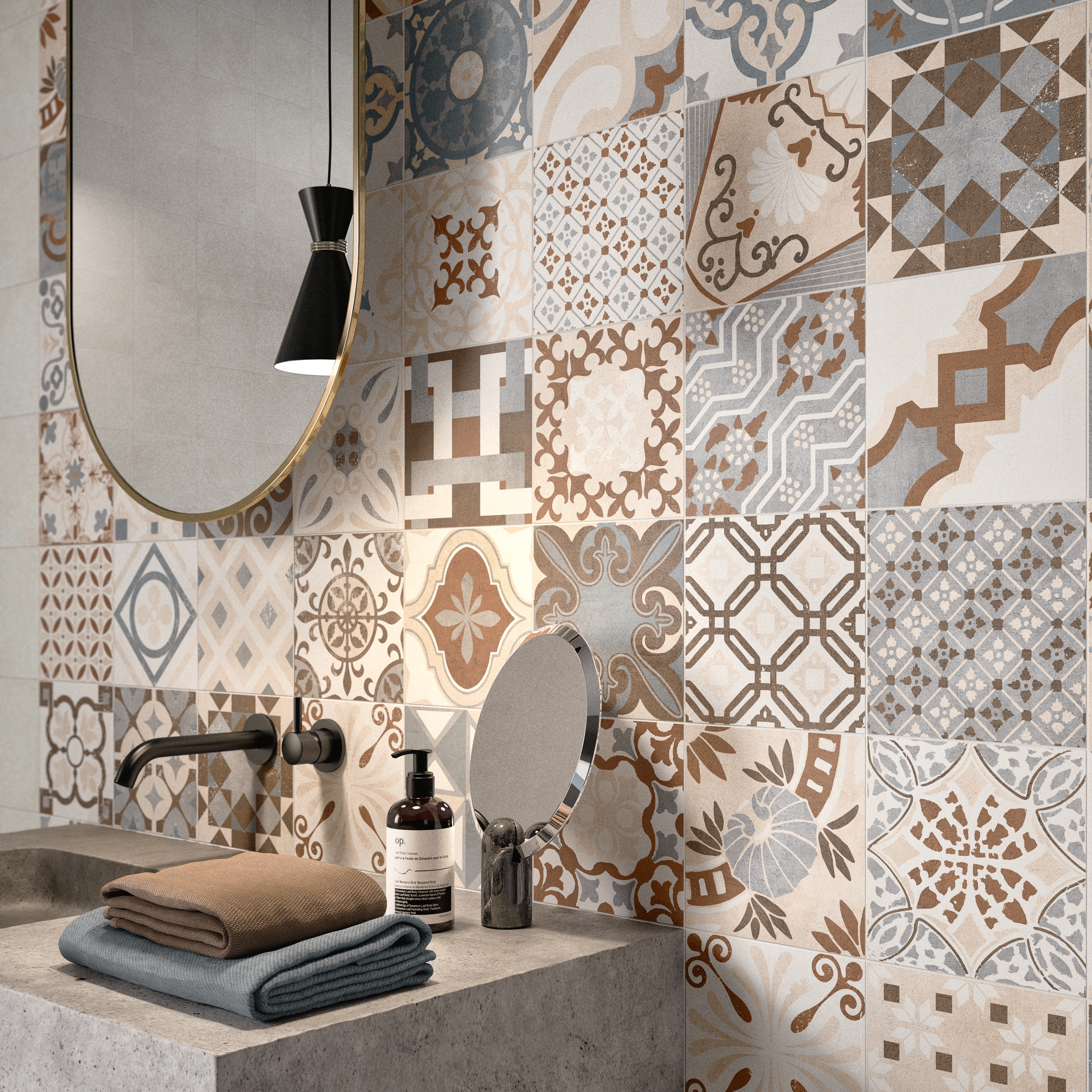 Casalgrande Padana Opus, Stone; Concrete; Pattern