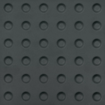Podotactiles Stop E312 - Noir, Matt, 30x30cm, 10.00mm, Not rectified