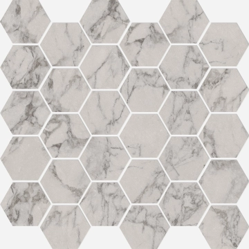 Livingstone Hexagon Arabescato, Naturale, 29.5x29.5, Square, 9.50, Not Rectified