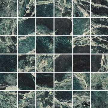 Sound Of Marbles Mosaico 5x5 M48MS5L - Verde Intenso, Levigato, 30x30cm, 9.00mm, Rectified