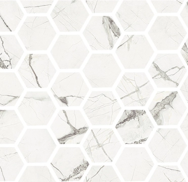 Marmorea Intensa Mosaico Exa M51MS1L - Bianco Luce, Naturale, 30x30cm, 9.00mm, Rectified