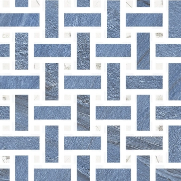 Marmorea Intensa Mosaico Weave M56MS2L - Azul Bahia, Naturale, 30x30cm, 9.00mm, Rectified