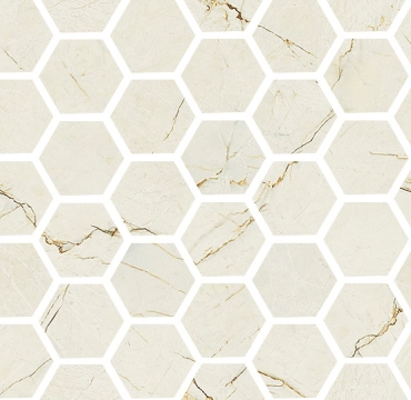 Marmorea Intensa Mosaico Exa M52MS1L - Venato Caramel, Naturale, 30x30cm, 9.00mm, Rectified