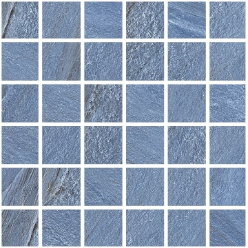 Marmorea Intensa Mosaico 5x5 M56MS5R - Azul Bahia, Naturale, 30x30cm, 9.00mm, Rectified
