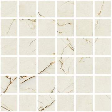 Marmorea Intensa Mosaico 5x5 M52MS5R - Venato Caramel, Naturale, 30x30cm, 9.00mm, Rectified