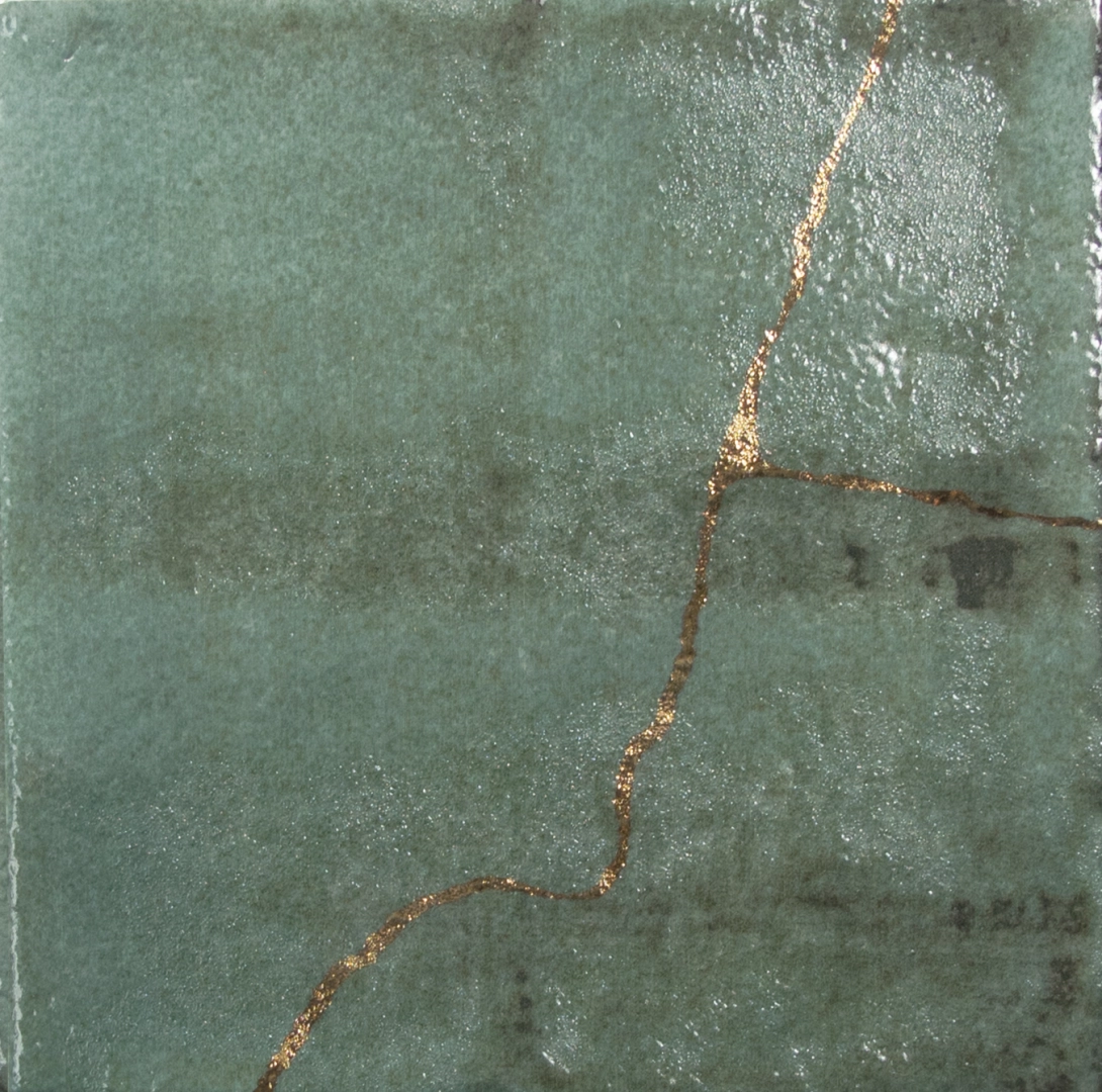 Wow Design Enso Kintsugi Green, Matt, 12.5x12.5cm, 8.50mm, not ...