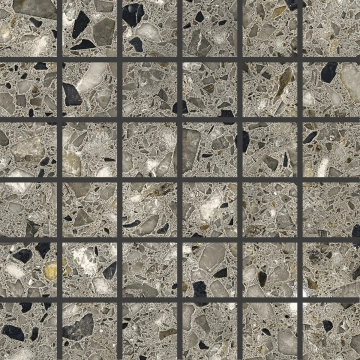 Frammenta Mosaico 5x5 7658516 - Grigio, Lucido, 30x30cm, 9.00mm, not-rectified