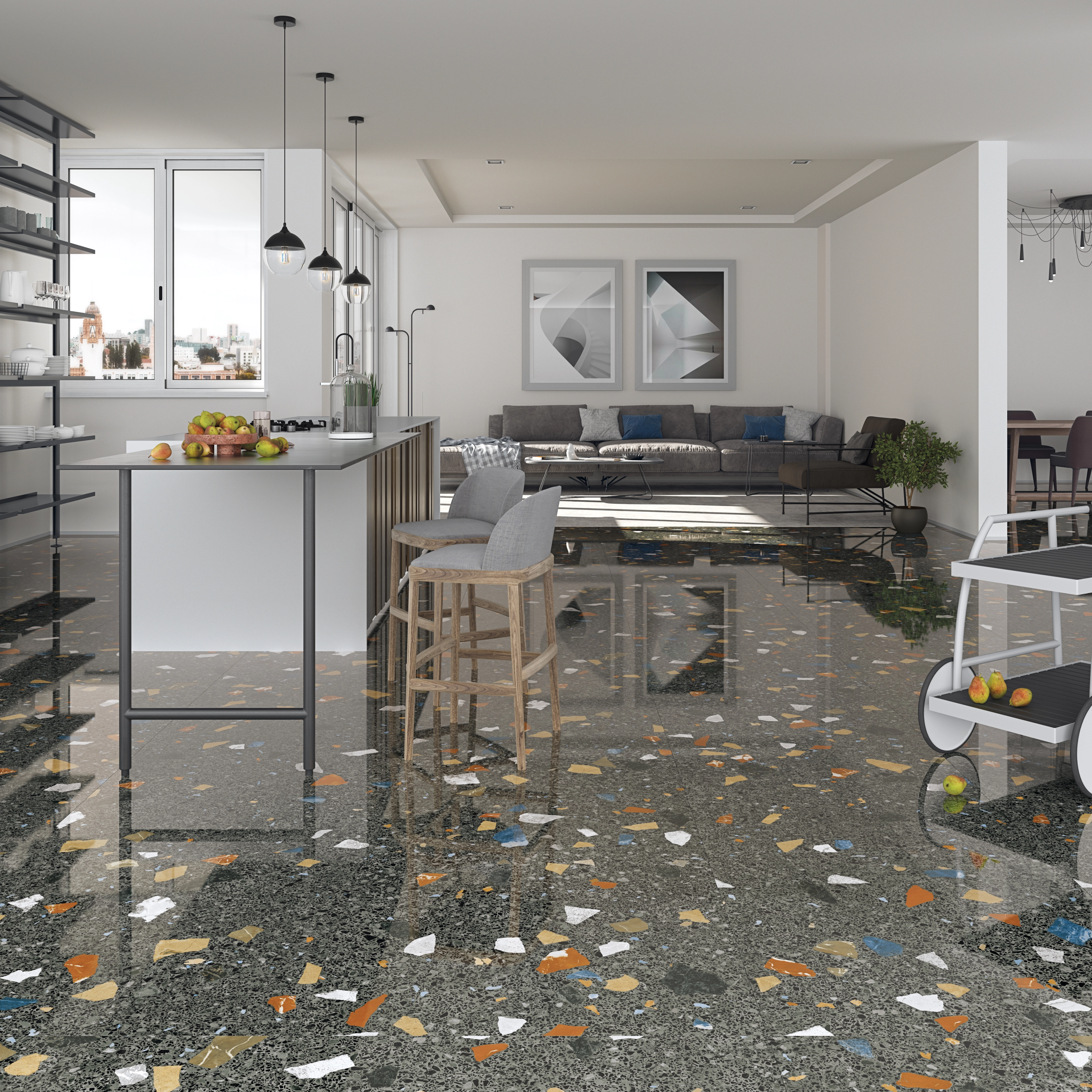 Arcana Ceramica Stracciatella, Terrazzo; Marble