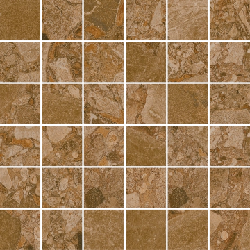 Black&cream Mosaico 8239 - Brown Wash, Matt, 30x30cm, 10.00mm, not-rectified
