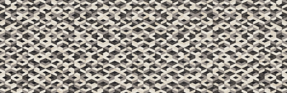 Black&cream Braided 8YT2 - Black, Matt, 32x99cm, 11.00mm, Rectified