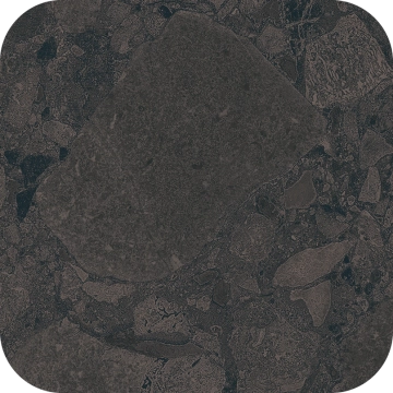 Black&cream Checkers Rounded 8228 - Black Space, Matt, 28'6x28'6cm, 10.00mm, not-rectified