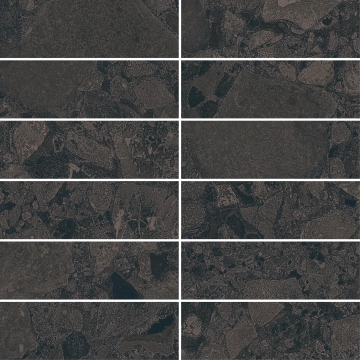 Black&cream Tight Mosaico 8233 - Black Space, Matt, 30x30cm, 10.00mm, not-rectified