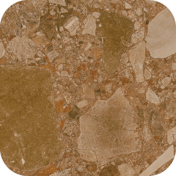 Black&cream Checkers Rounded 8227 - Brown Wash, Matt, 28'6x28'6cm, 10.00mm, not-rectified
