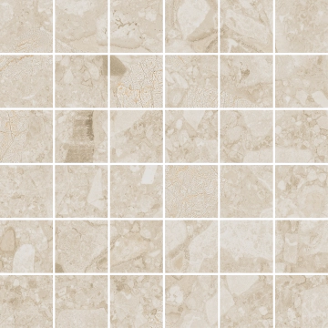 Black&cream Mosaico 8238 - Cream Beach, Matt, 30x30cm, 10.00mm, not-rectified