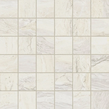 Gemstone Mosaico Mix 02GNM10R - White, Naturale, 30x30cm, 10.00mm, Rectified