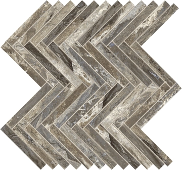 Gemstone Mosaico Lisca 02GNML16R - Taupe, Naturale, 33x35cm, 10.00mm, Rectified