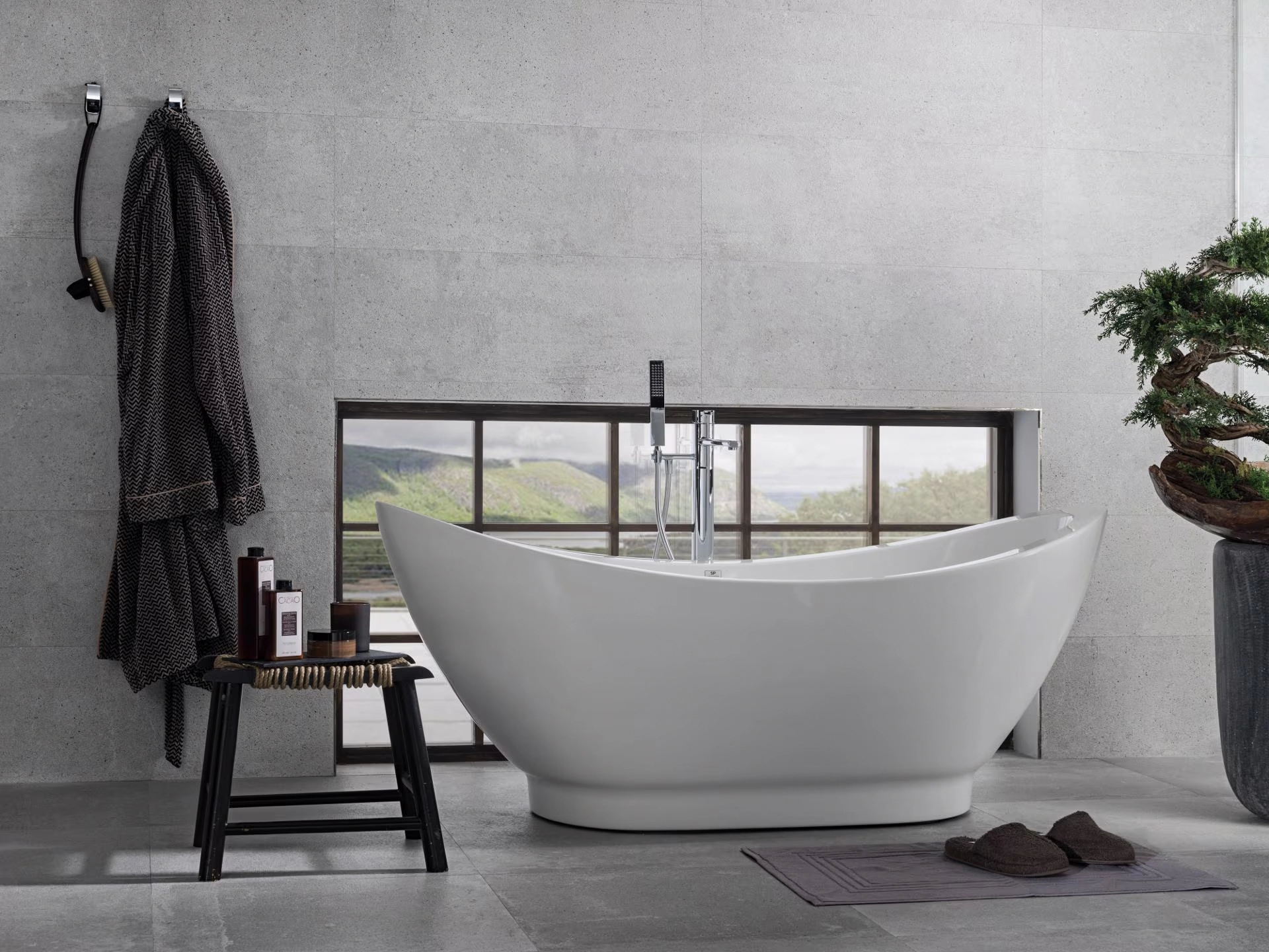 Porcelanosa Dover, Concrete; Stone