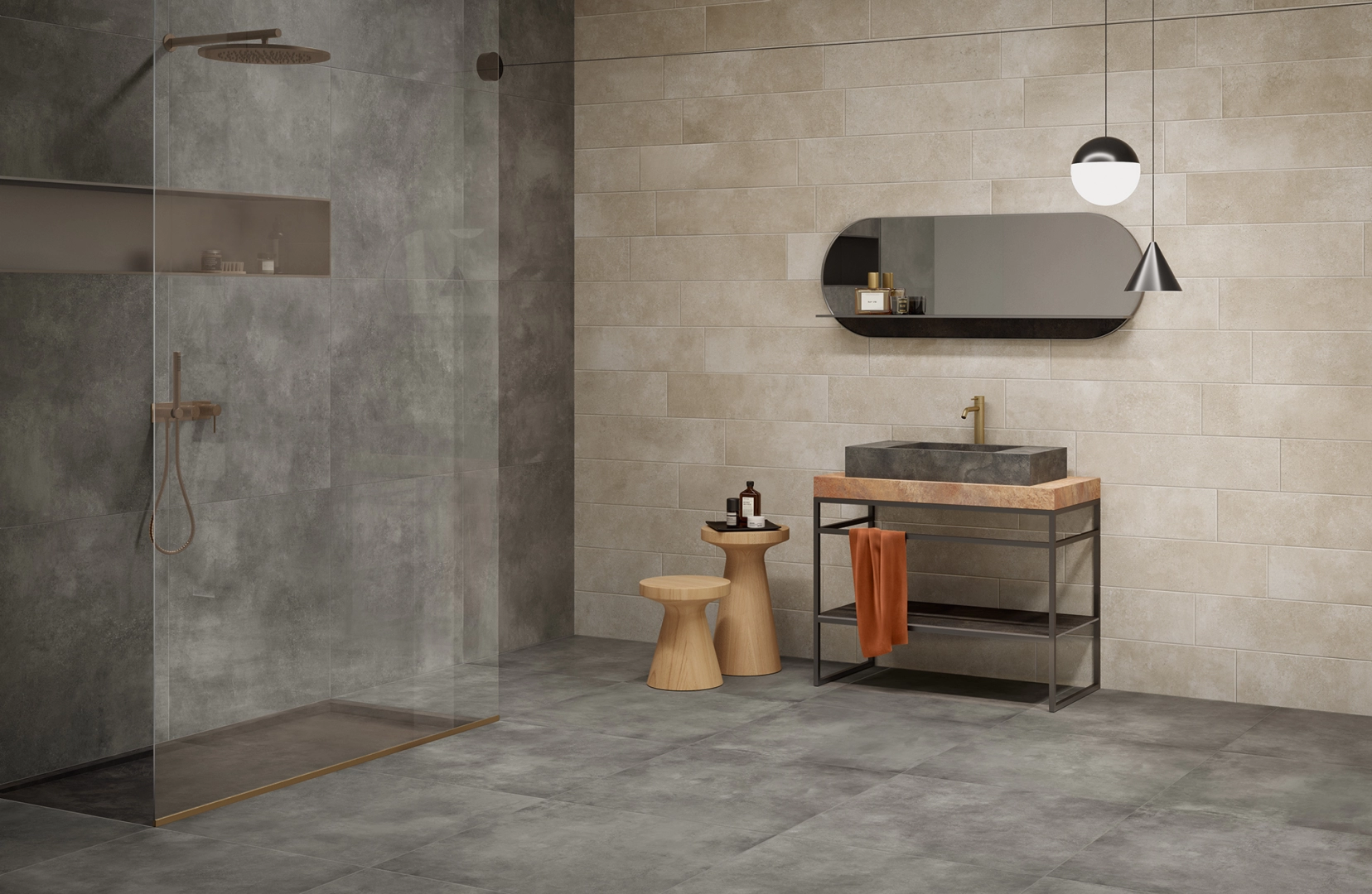 Carrelage Caesar Materica Bianco – 80x80 Cm, Effet Béton, Grès Cérame Italien, AFTM